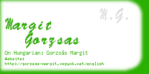 margit gorzsas business card