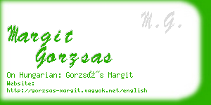 margit gorzsas business card